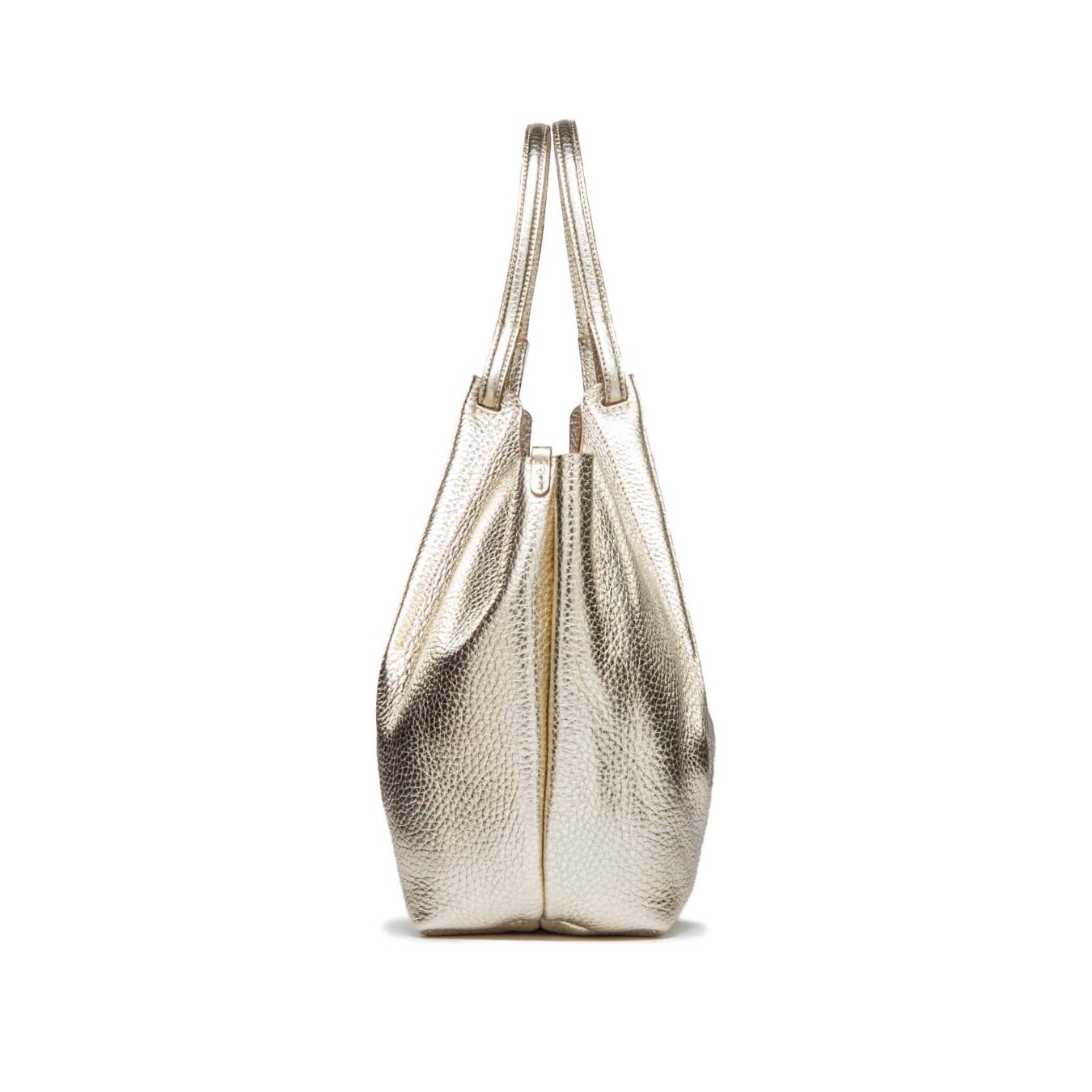 shopper DUA large in pelle light gold