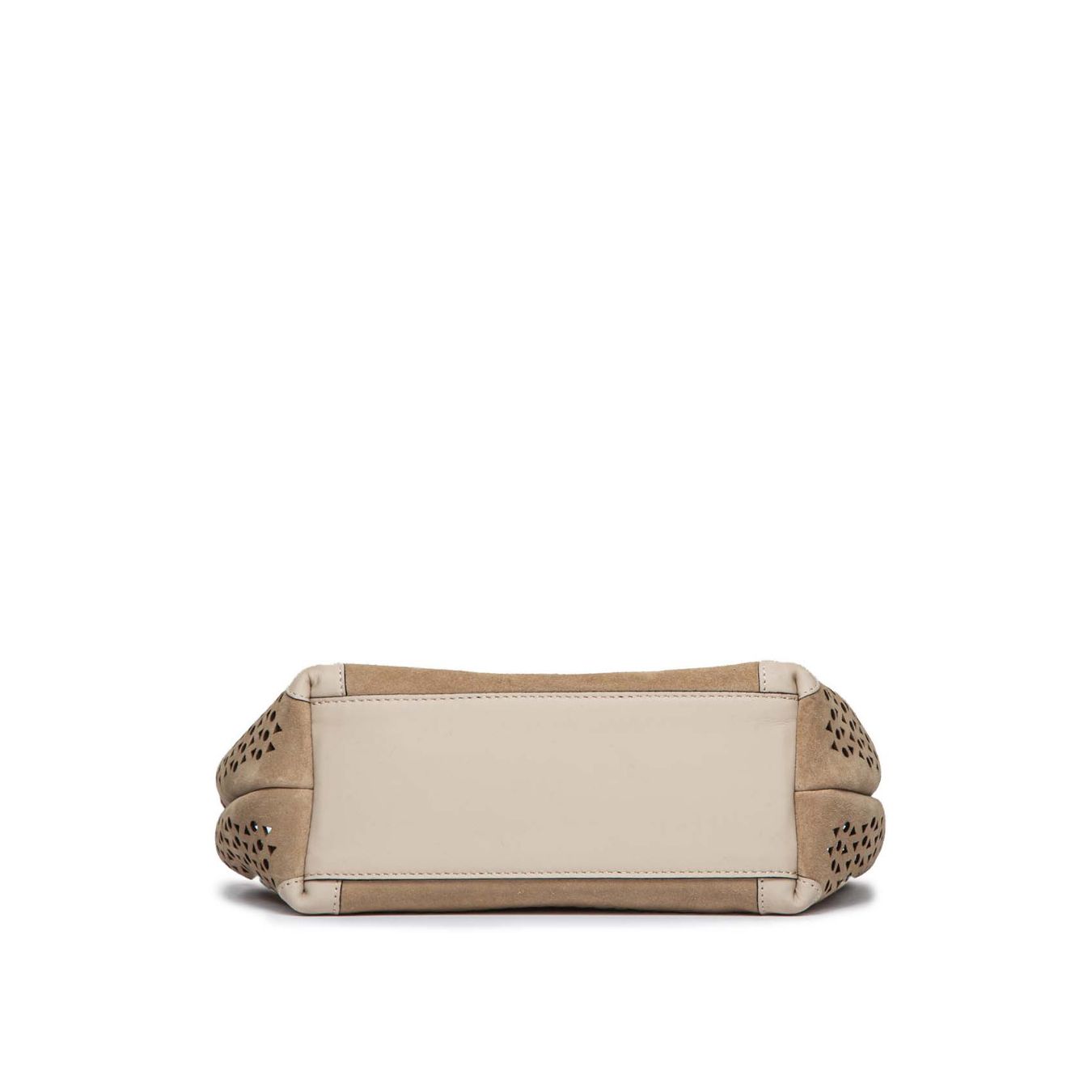 shopper DUA media in camoscio forato sughero