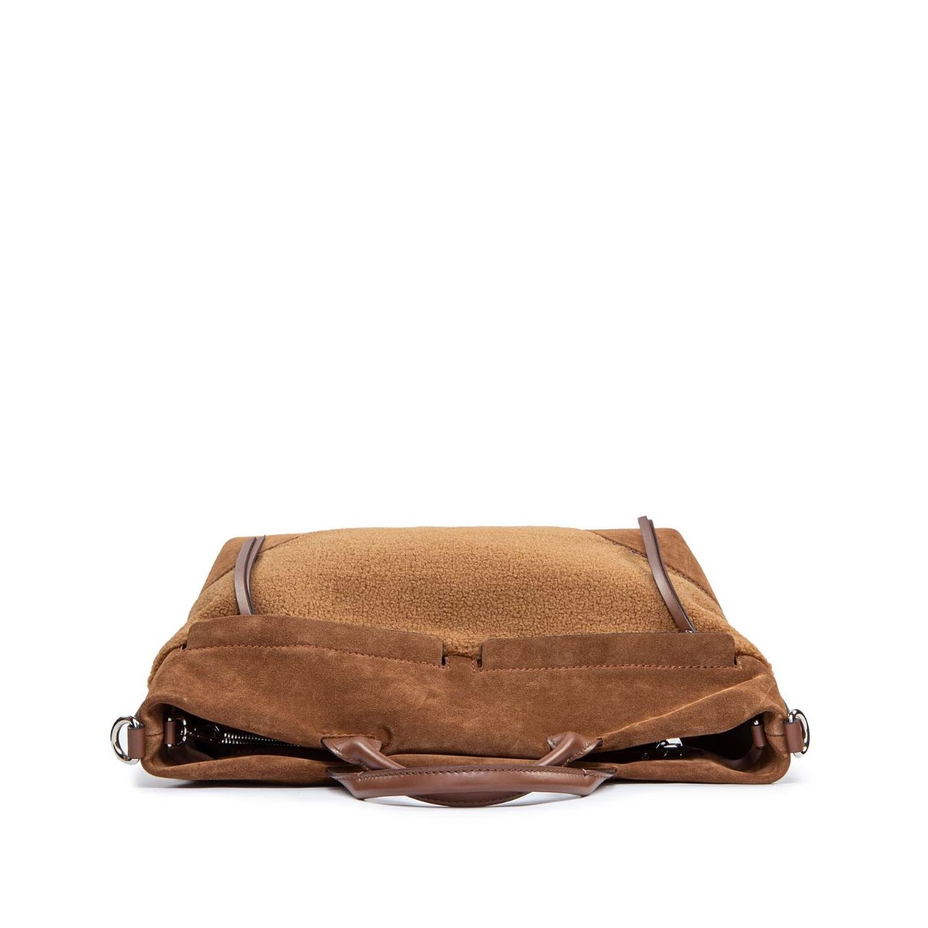 alto borsa shopper duna in teddy cognac