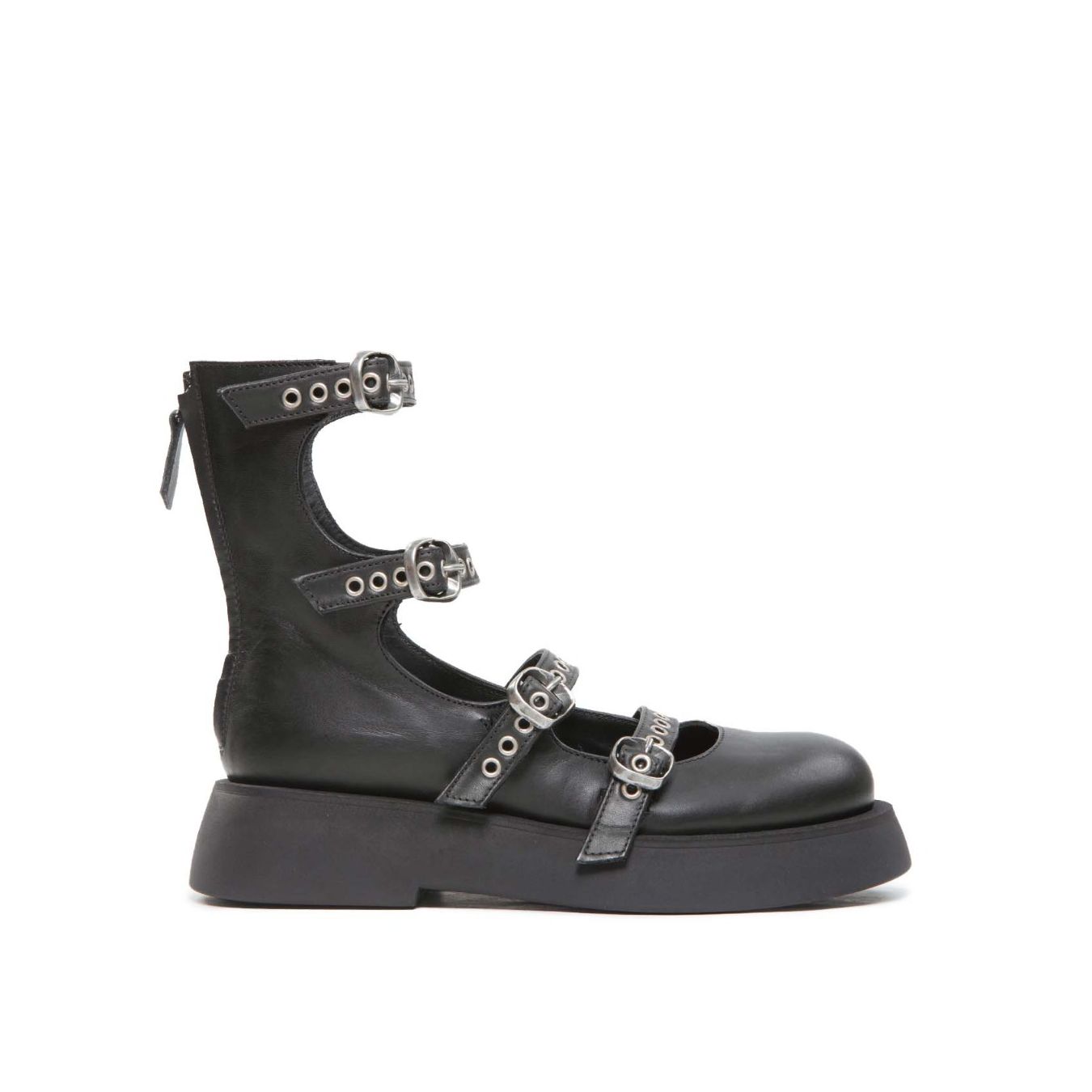 ernesto dolani bebe con fibbie in pelle nera