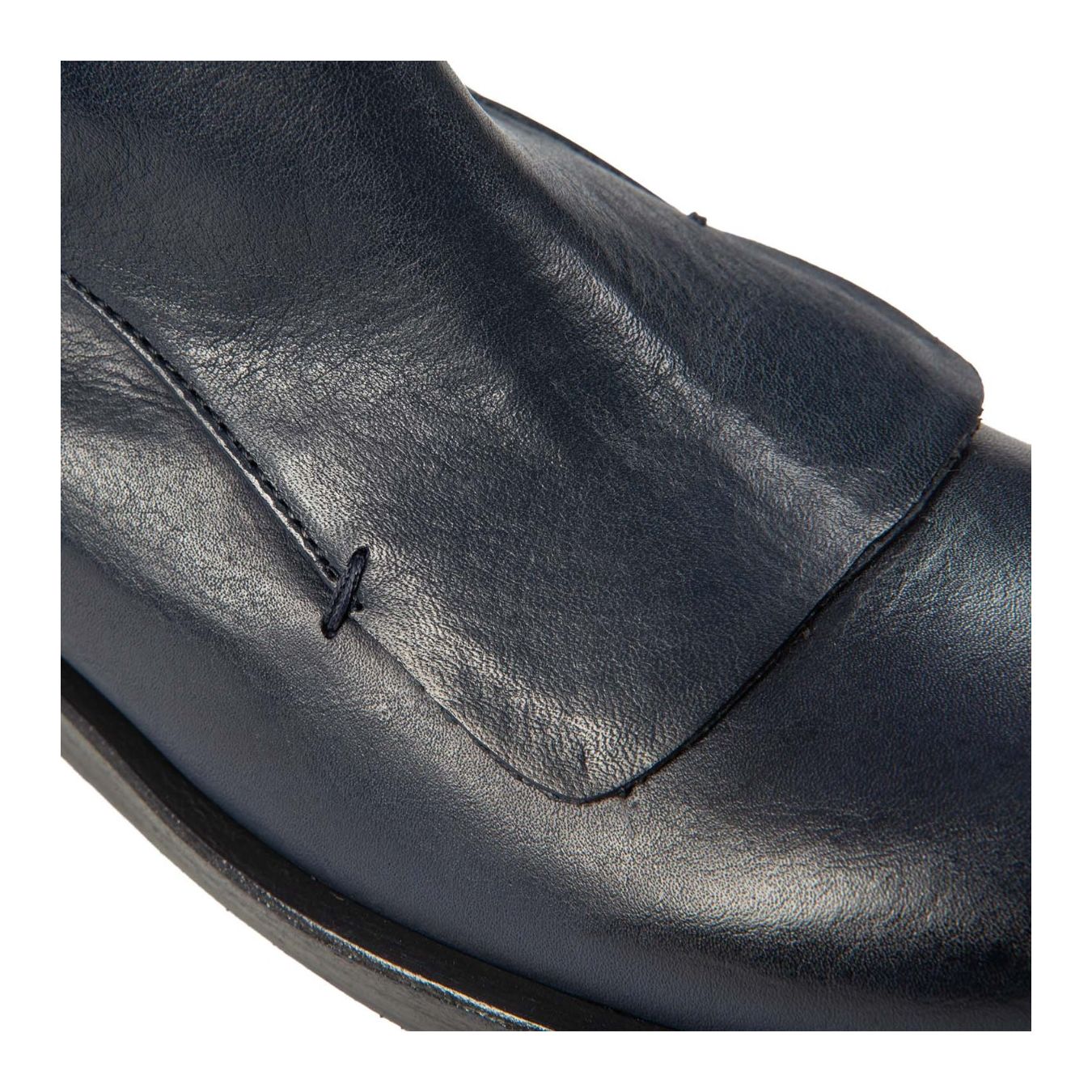 dolani biker con ghetta in pelle blu 