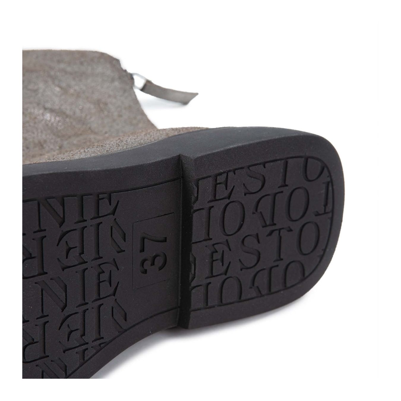 ernesto dolani biker in pelle grigio asfalto  suola