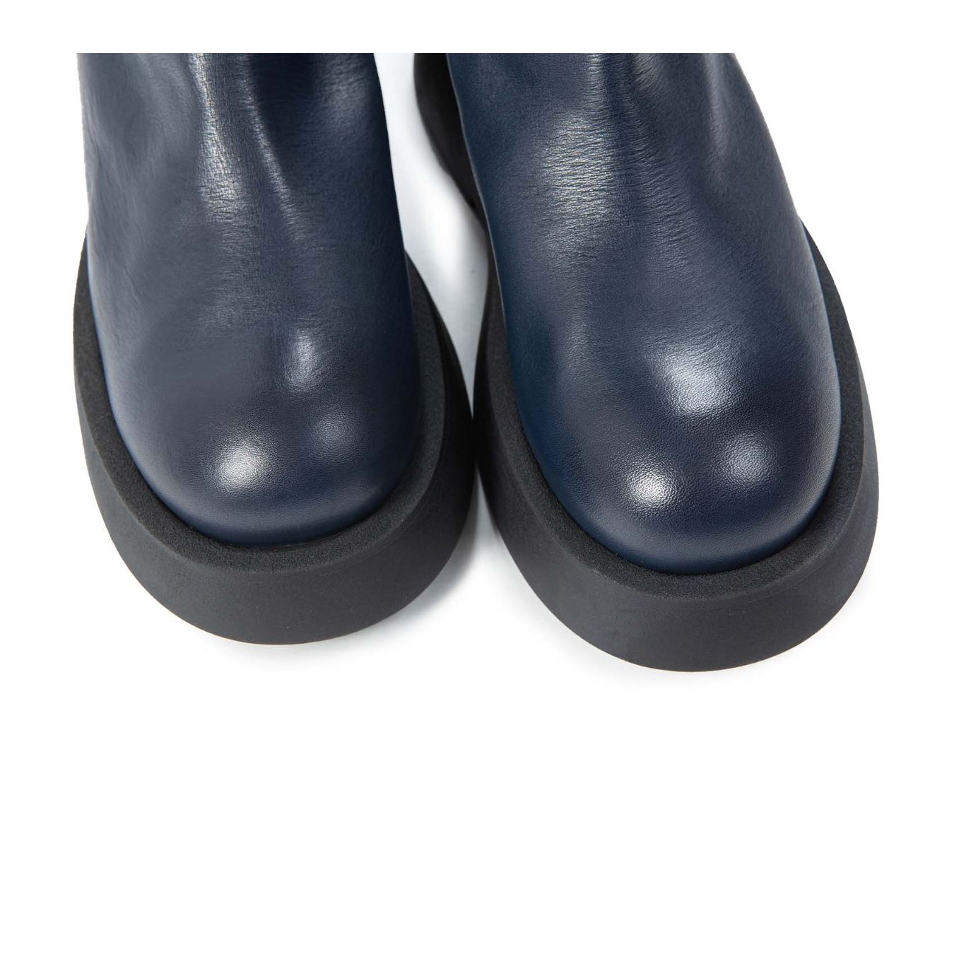 dolani biker platform in pelle blu davanti