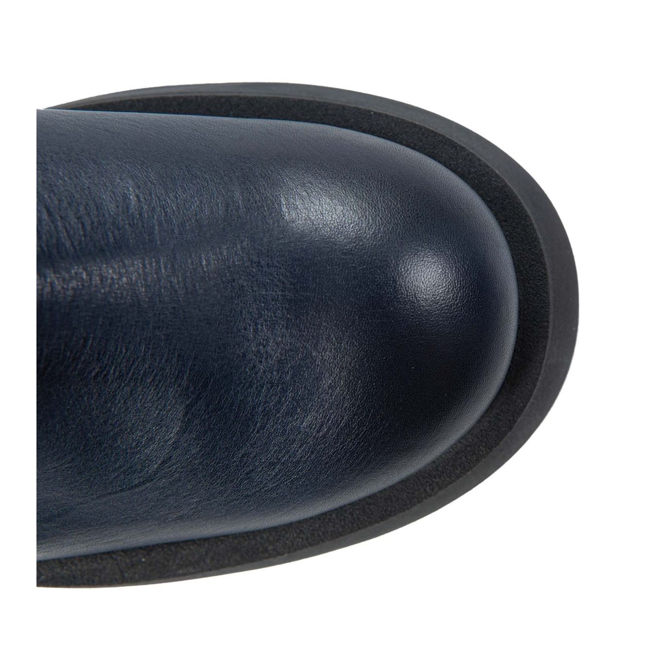 dolani biker platform in pelle blu 