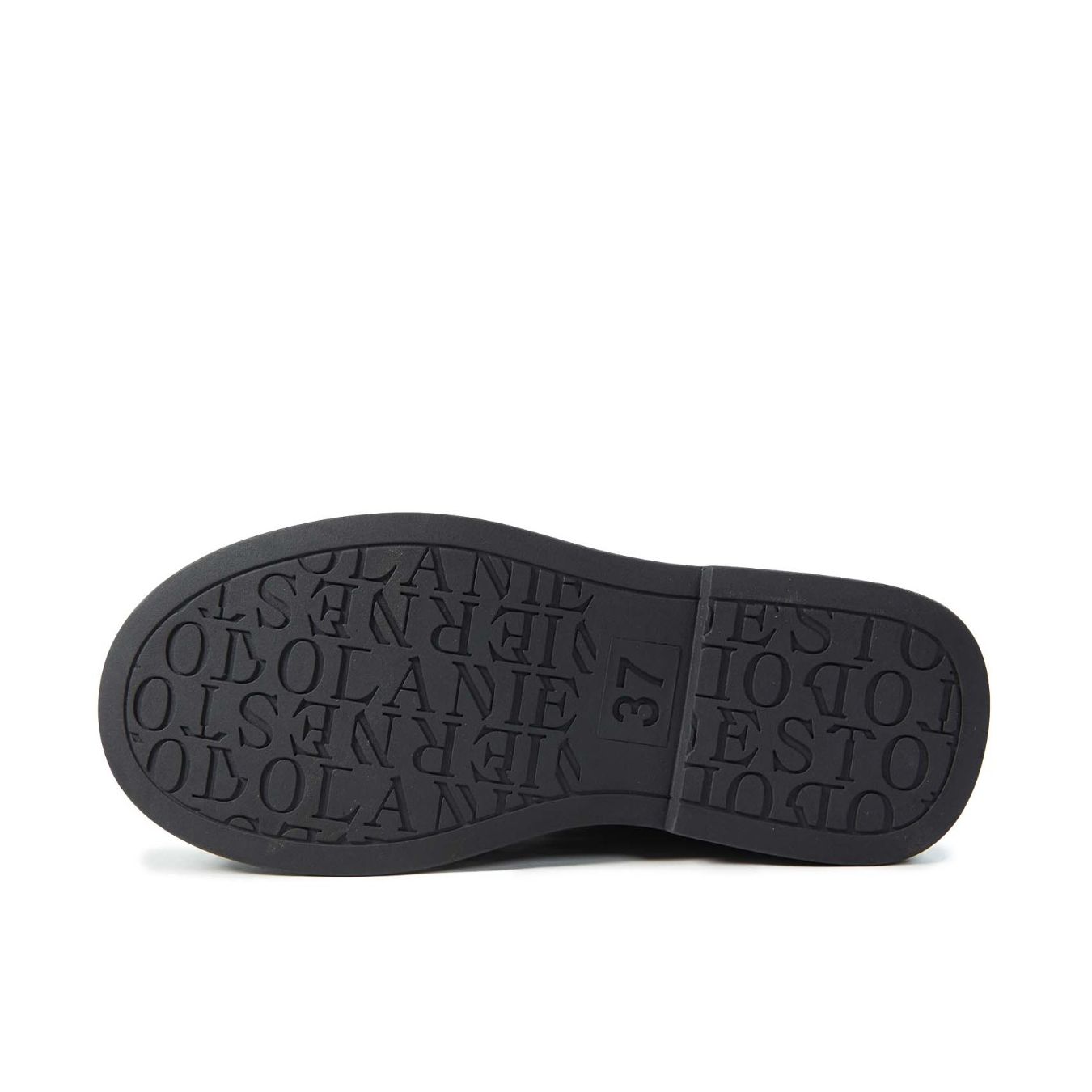 dolani biker platform in pelle blu suola