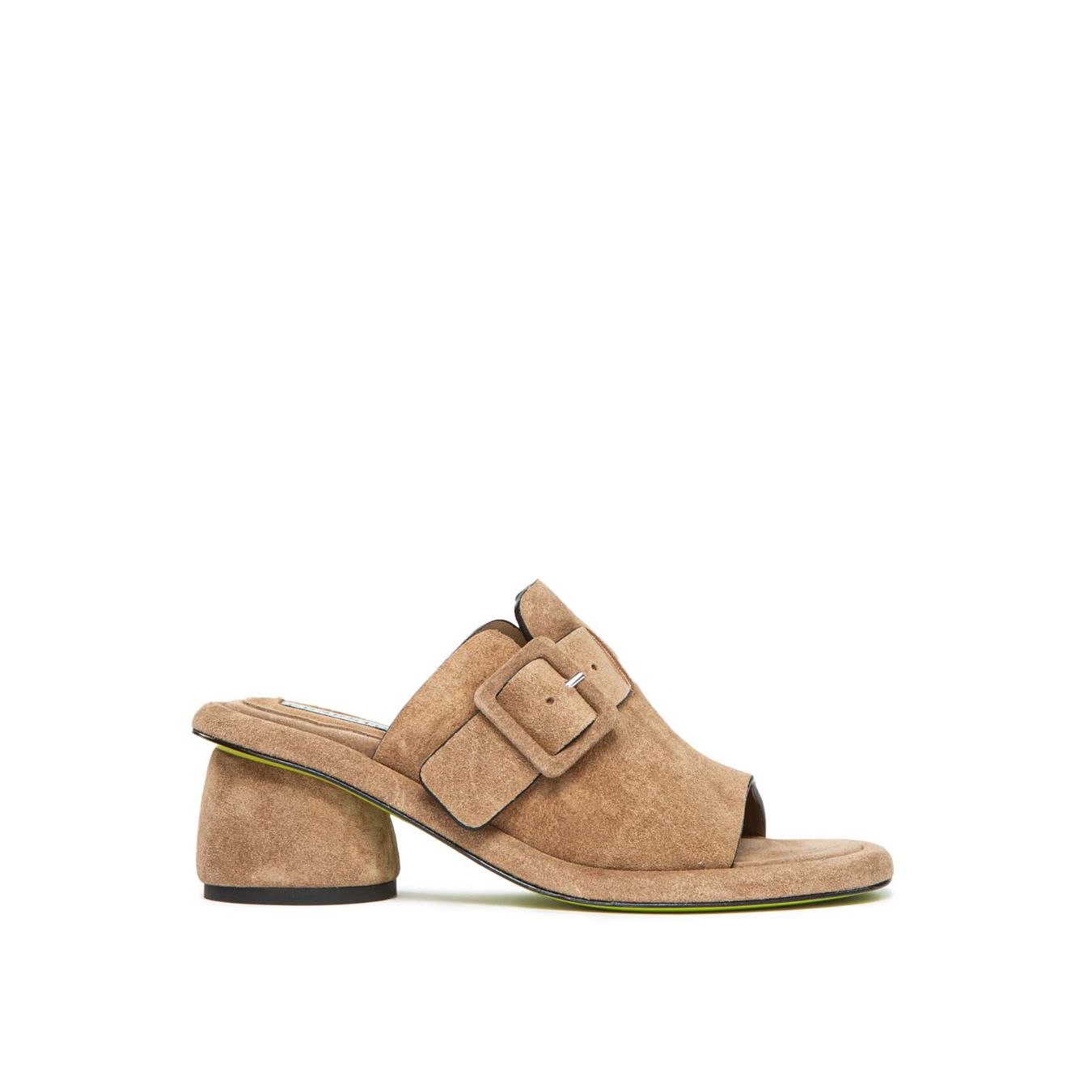 sabot con fibbia in camoscio beige ernesto dolani