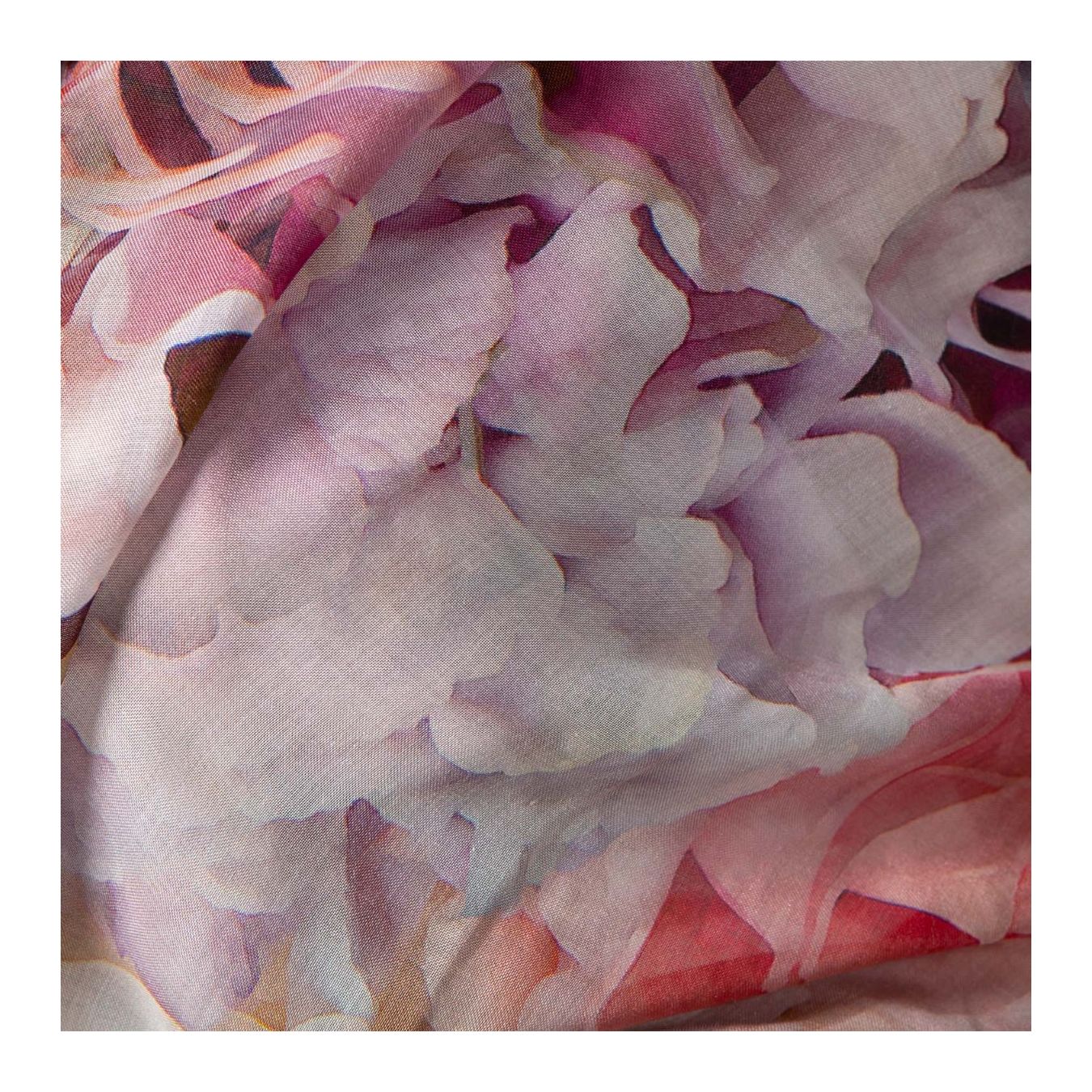 faliero sarti stola BOUQUET con stampa floreale in seta dettagli