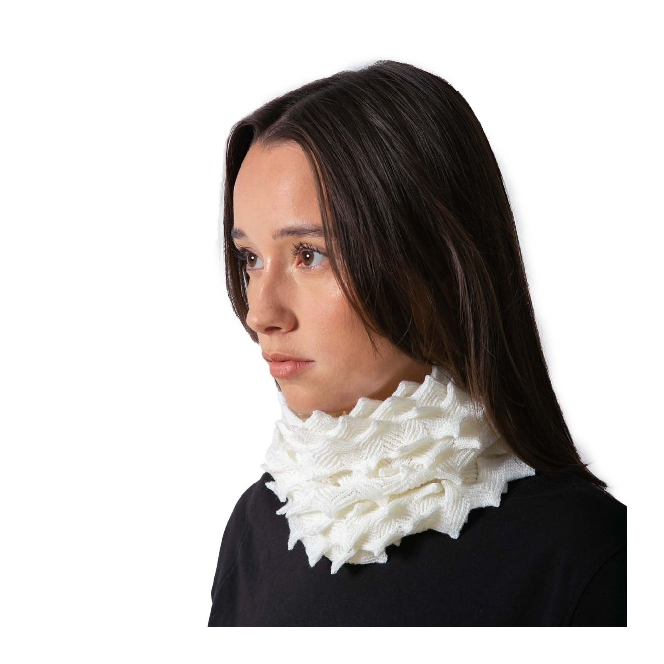 fascia EGG lana bianca  collo