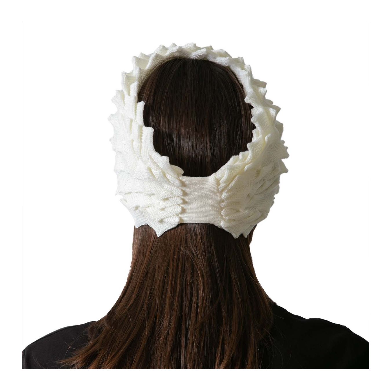 fascia EGG lana bianca  dietro