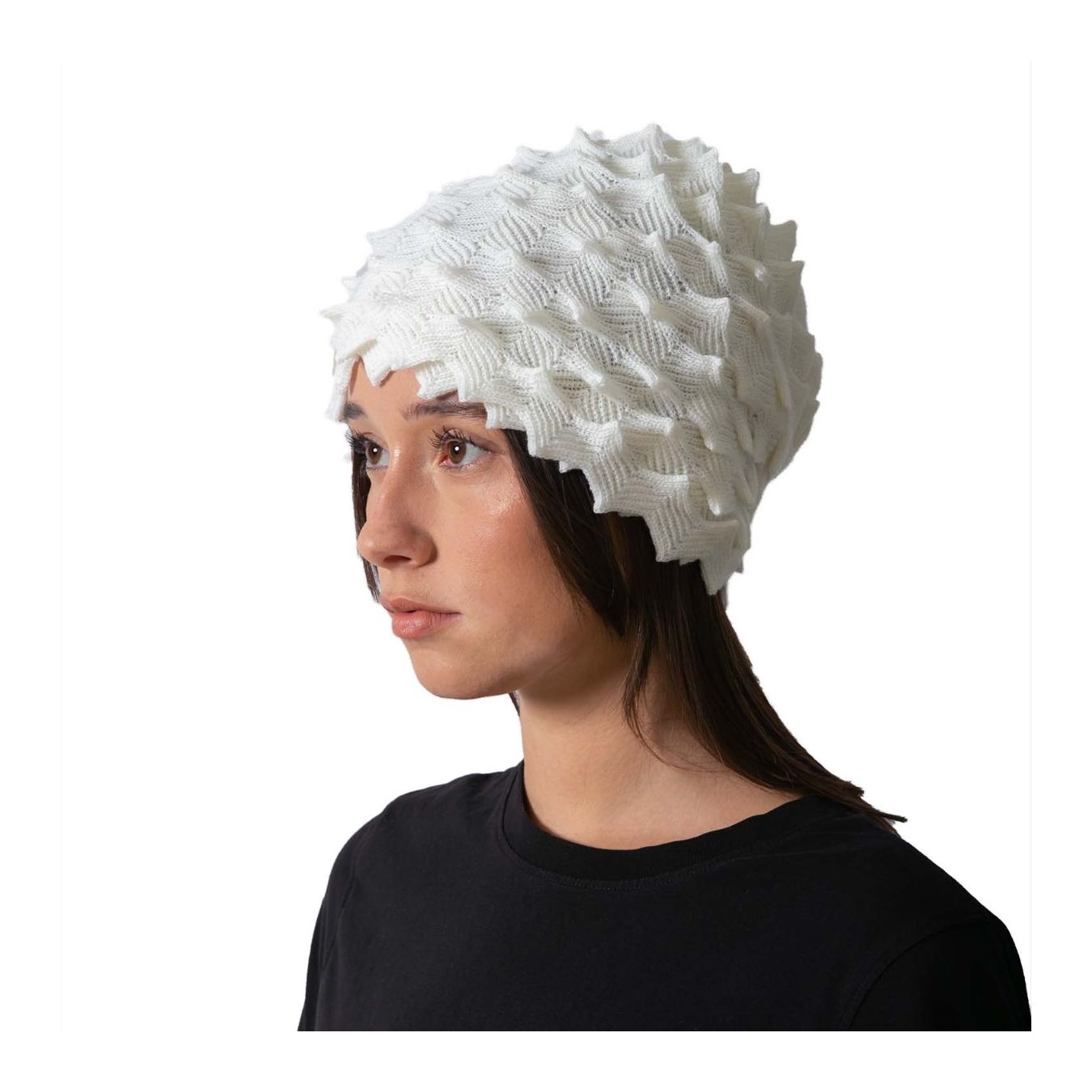 fascia EGG lana bianca  profilo