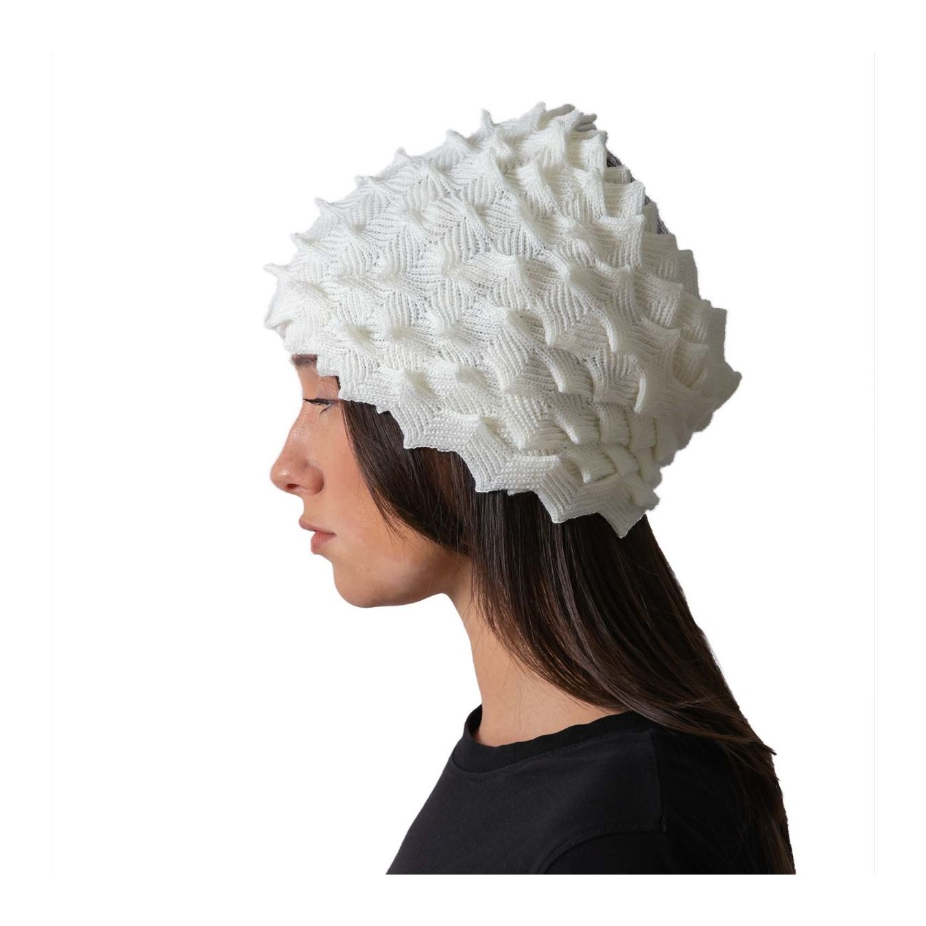 fascia EGG lana bianca  lato