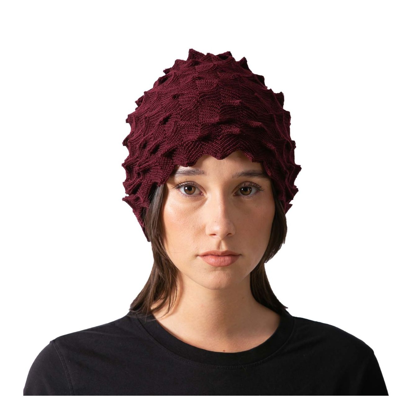 fascia EGG in lana bordeaux