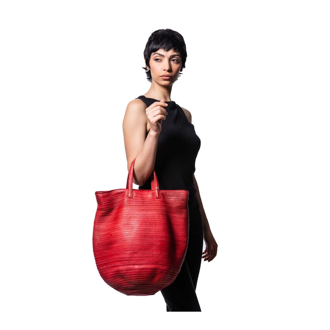 shopper majo pelle rossa