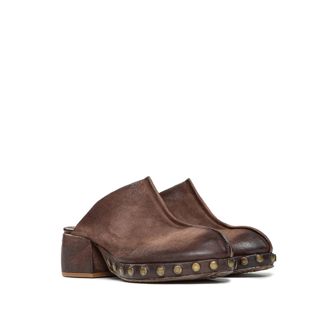 sabot CALLIA in pelle marrone