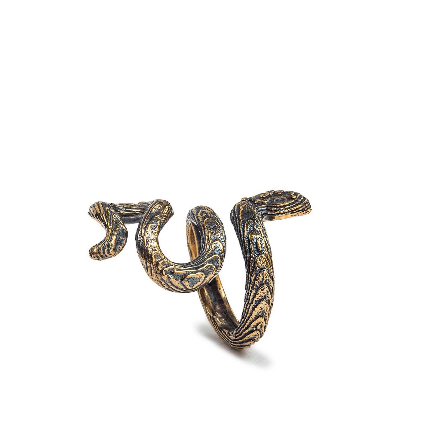 anello con serpente bronzo