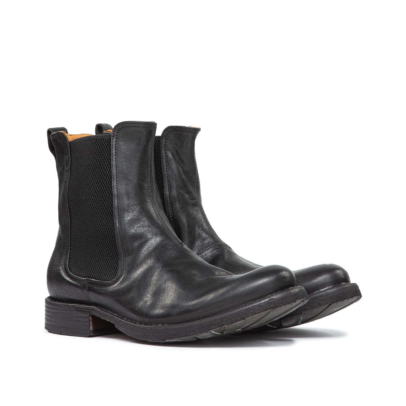 stivaletto stretch pelle nera