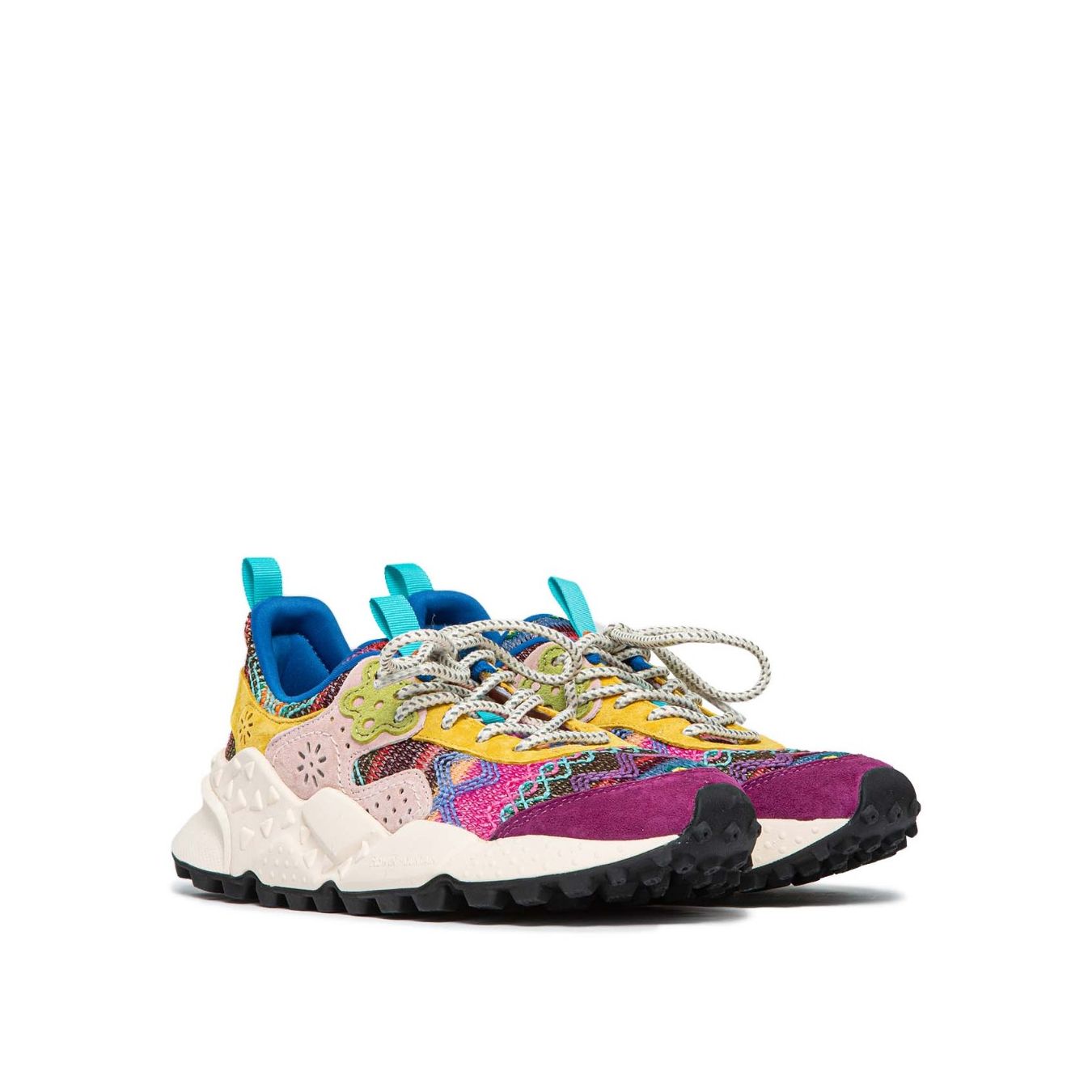 flower mountain sneakers KOTETSU in tessuto multicolore rosa