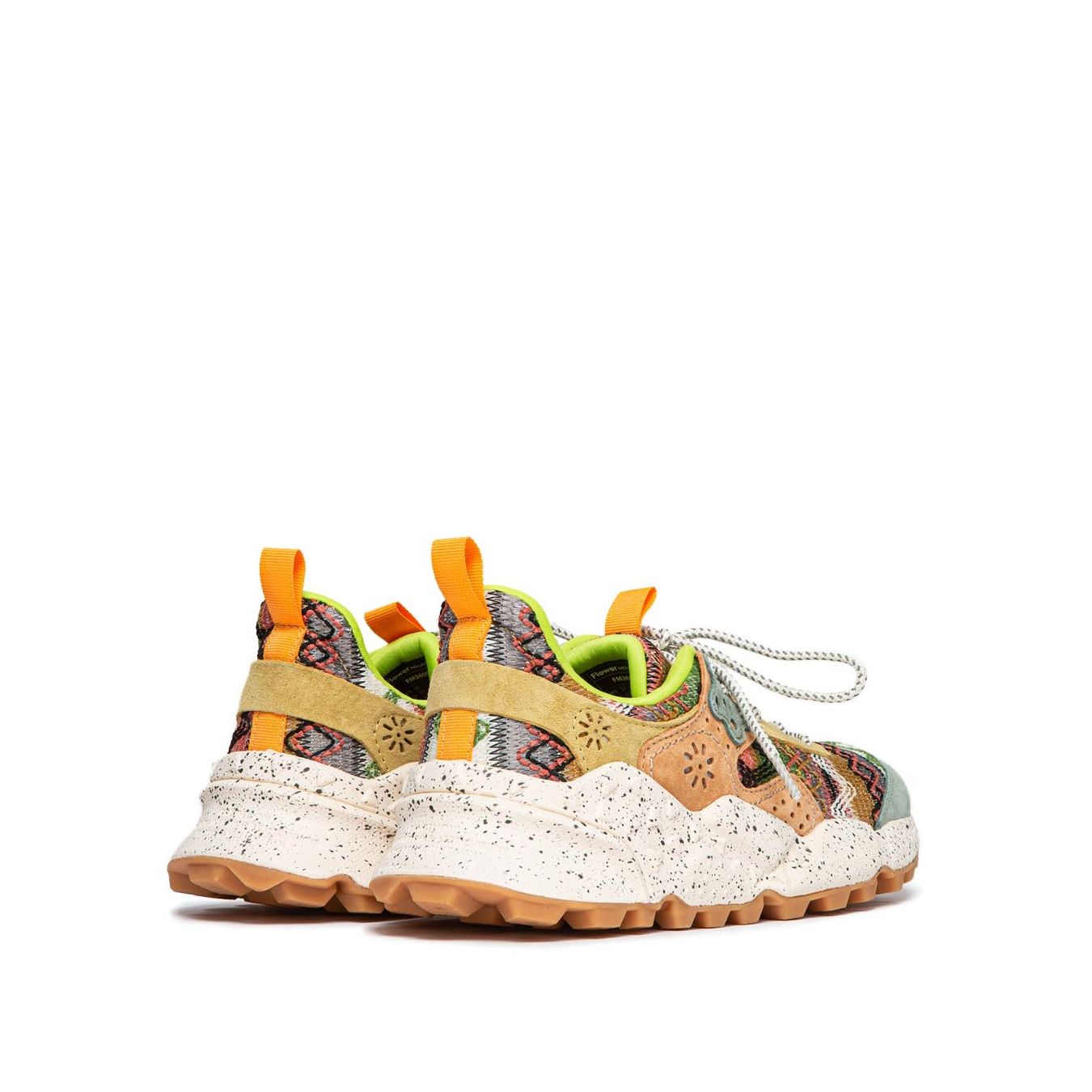 flower mountain sneakers KOTETSU in tessuto spigato multicolore dietro
