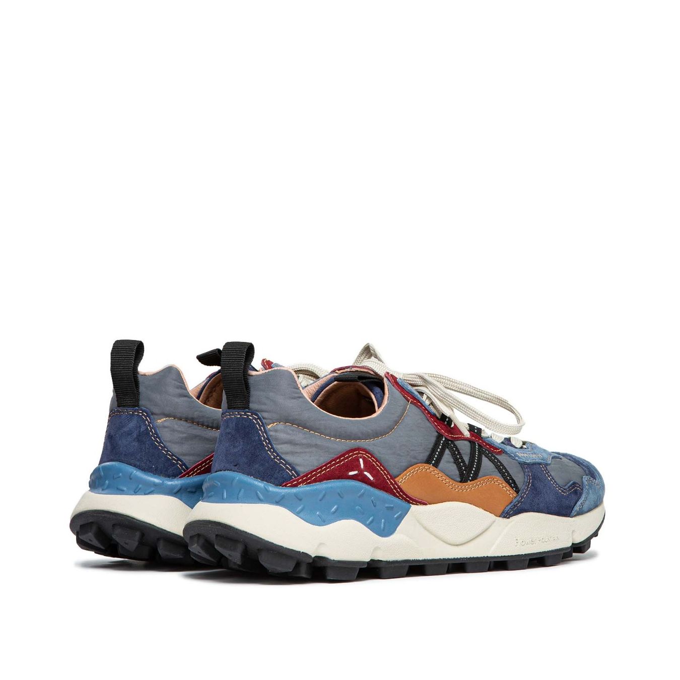 flower mountain sneakers LENZAN con inserti blu  dietro