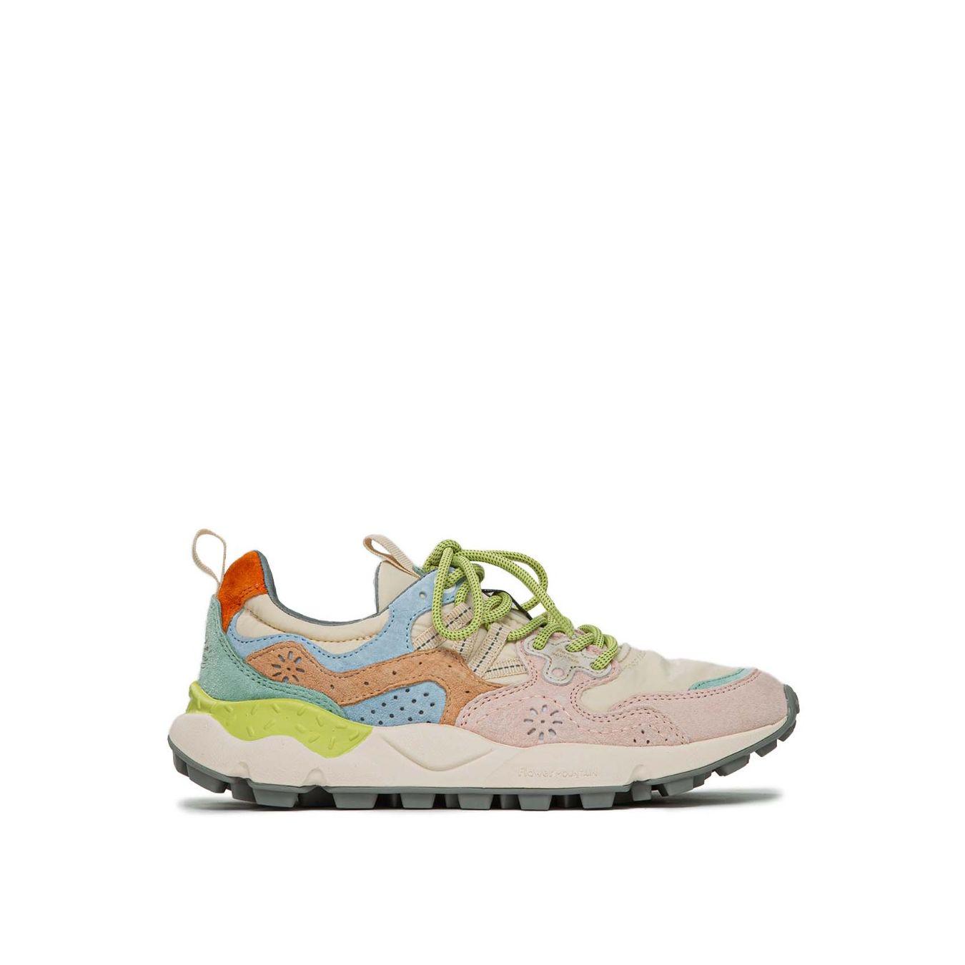 Flower Mountain Sneakers Yamano Camoscio Nylon Rosa Beige