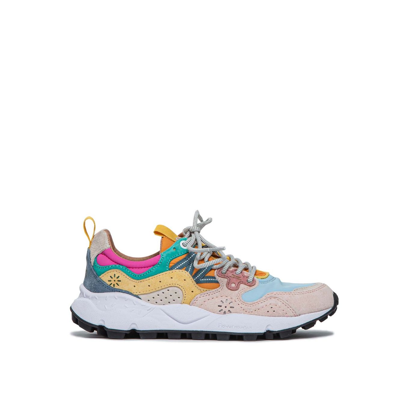 sneakers YAMANO in tessuto e camoscio multicolore 