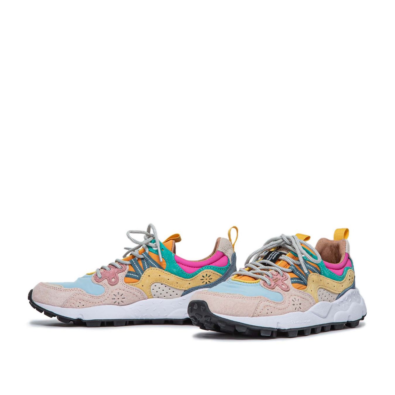 sneakers YAMANO in tessuto e camoscio multicolore suola