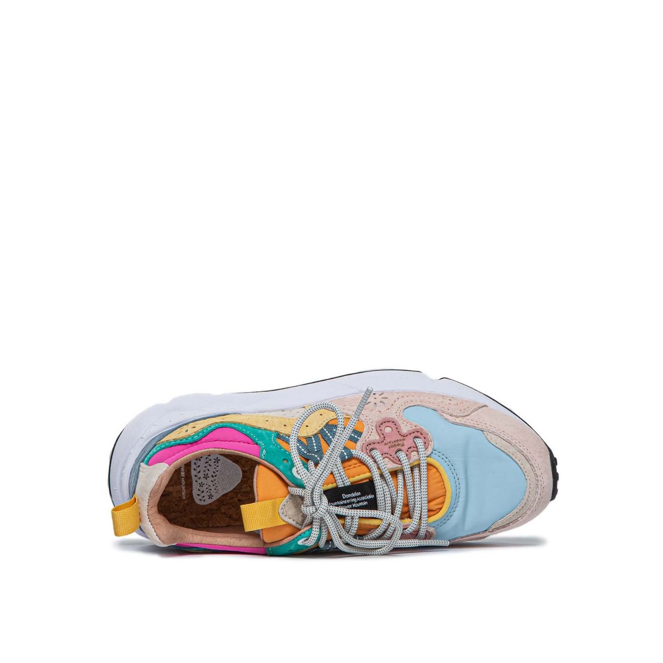 sneakers YAMANO in tessuto e camoscio multicolore lacci