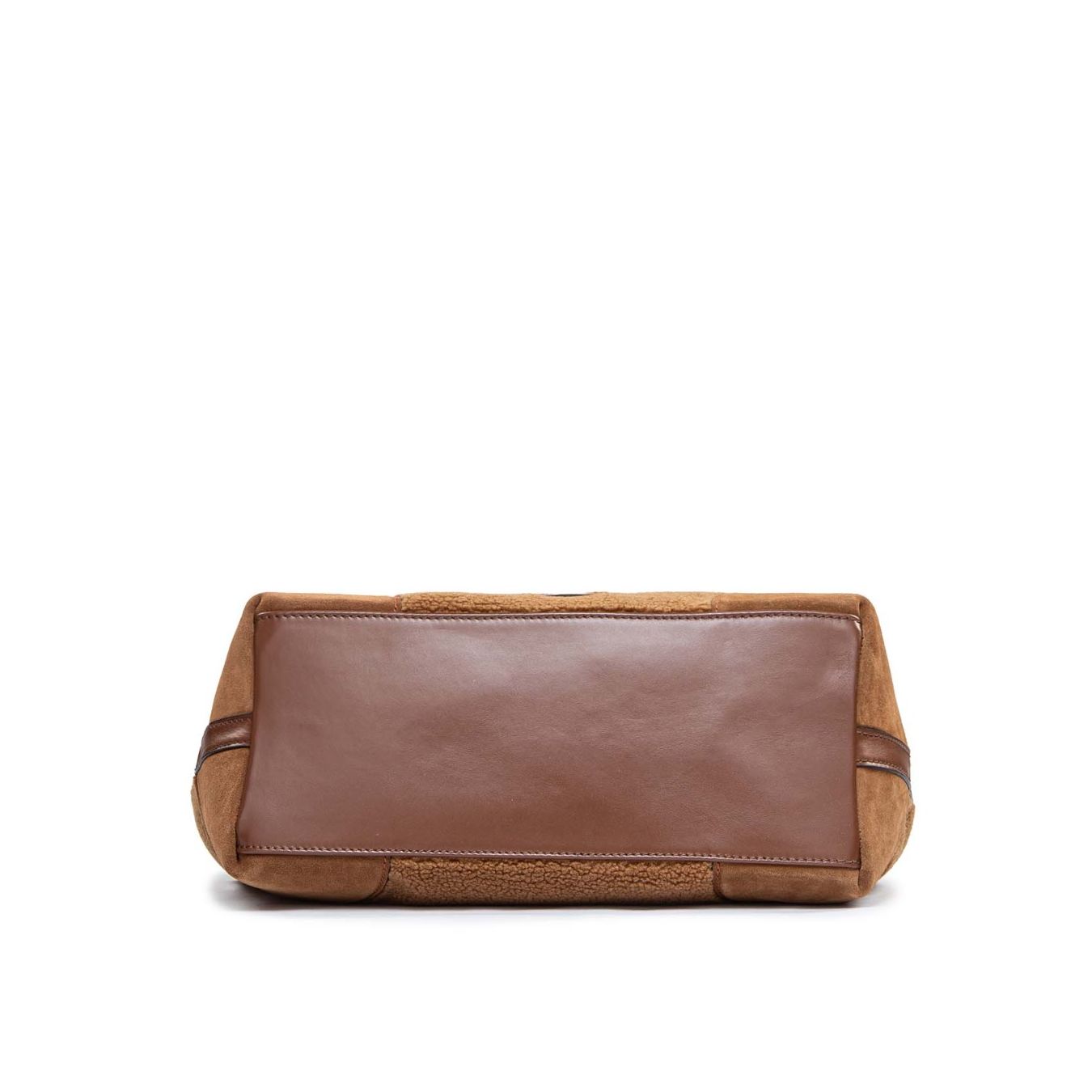 fondo borsa shopper duna in teddy cognac