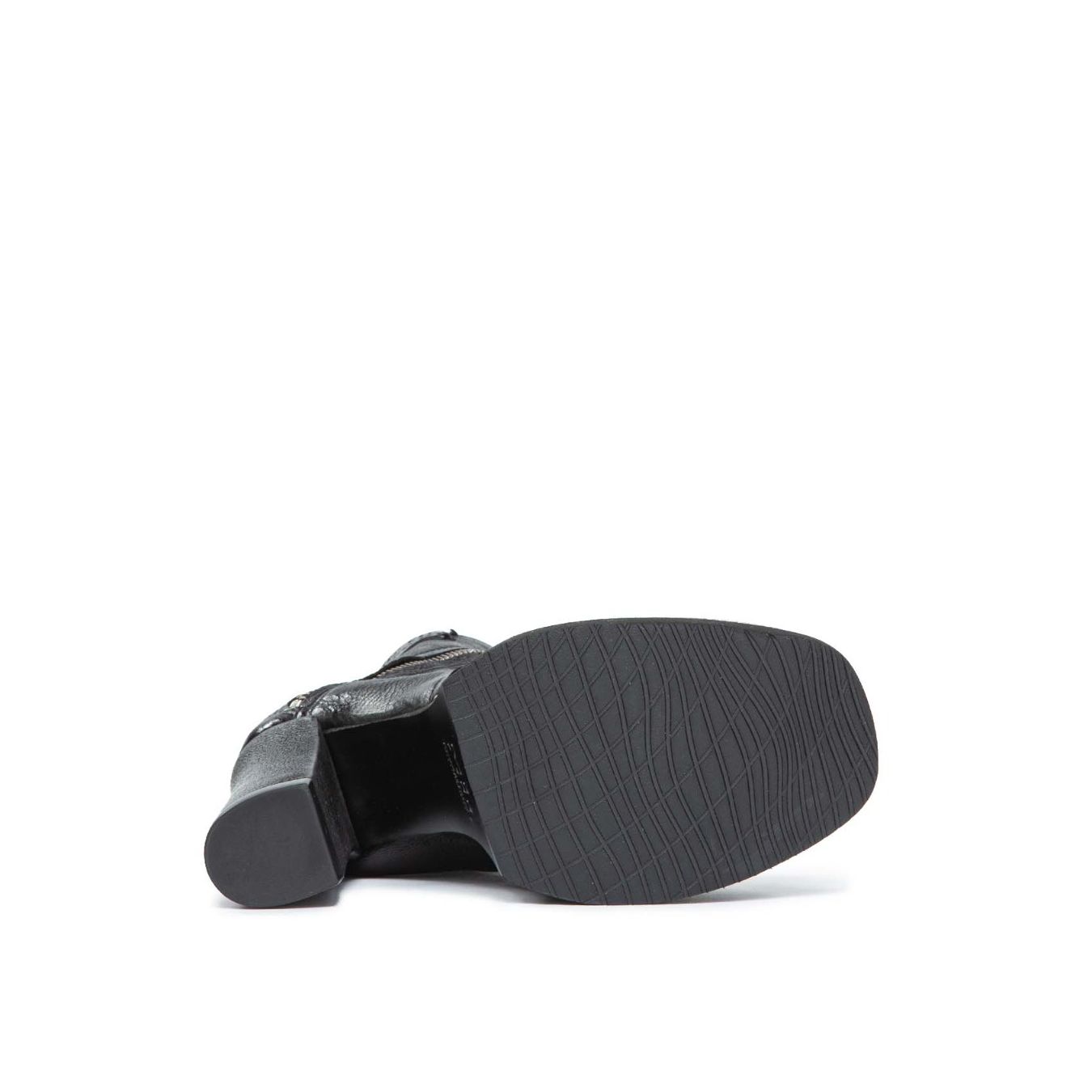 fondo stivaletto pelle nera as98