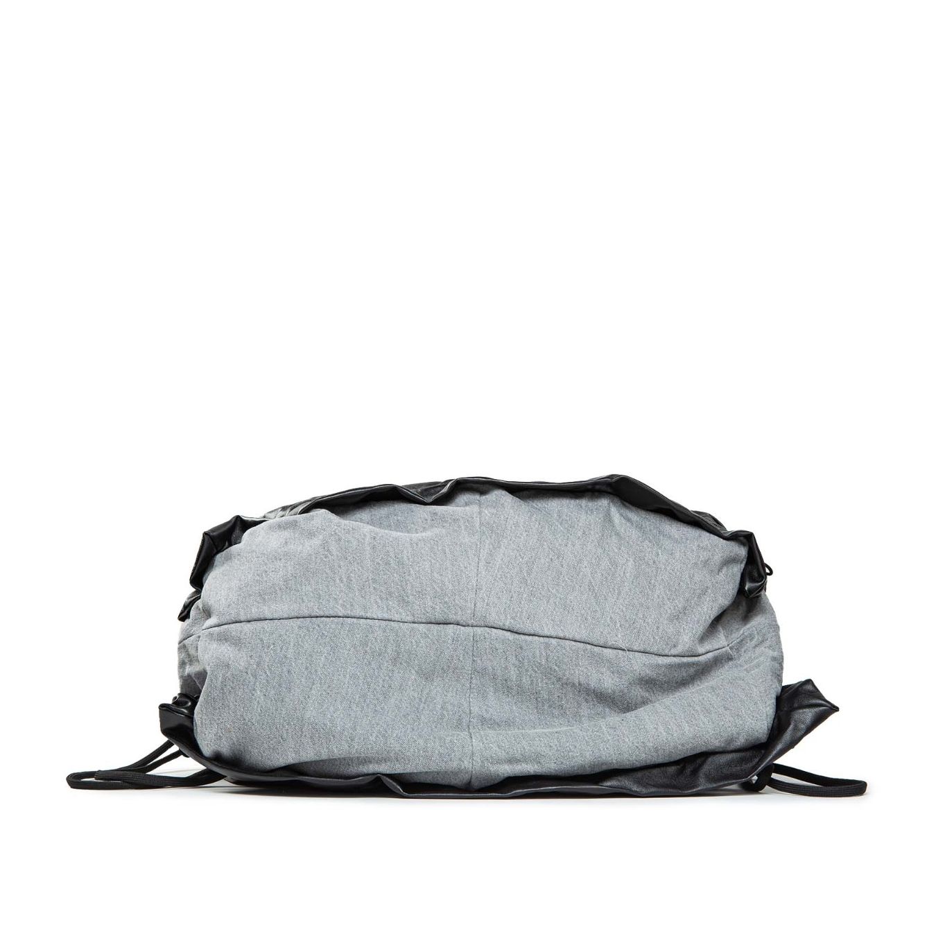 Fondo Vic Matie Shopper Zaino Denim Grigio e Pelle Nera