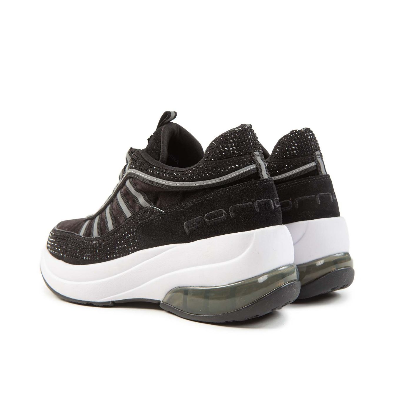sneakers UP STRASS nera  dietro