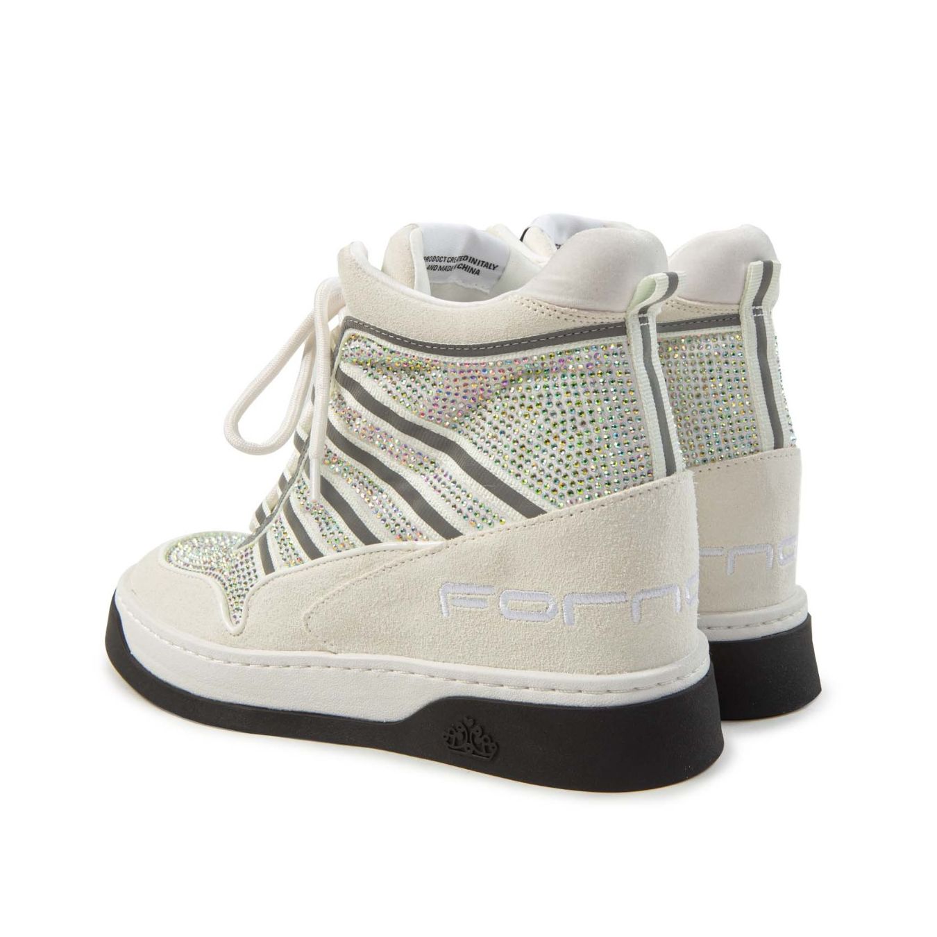 stivaletto DAISY STRASS bianco  lato