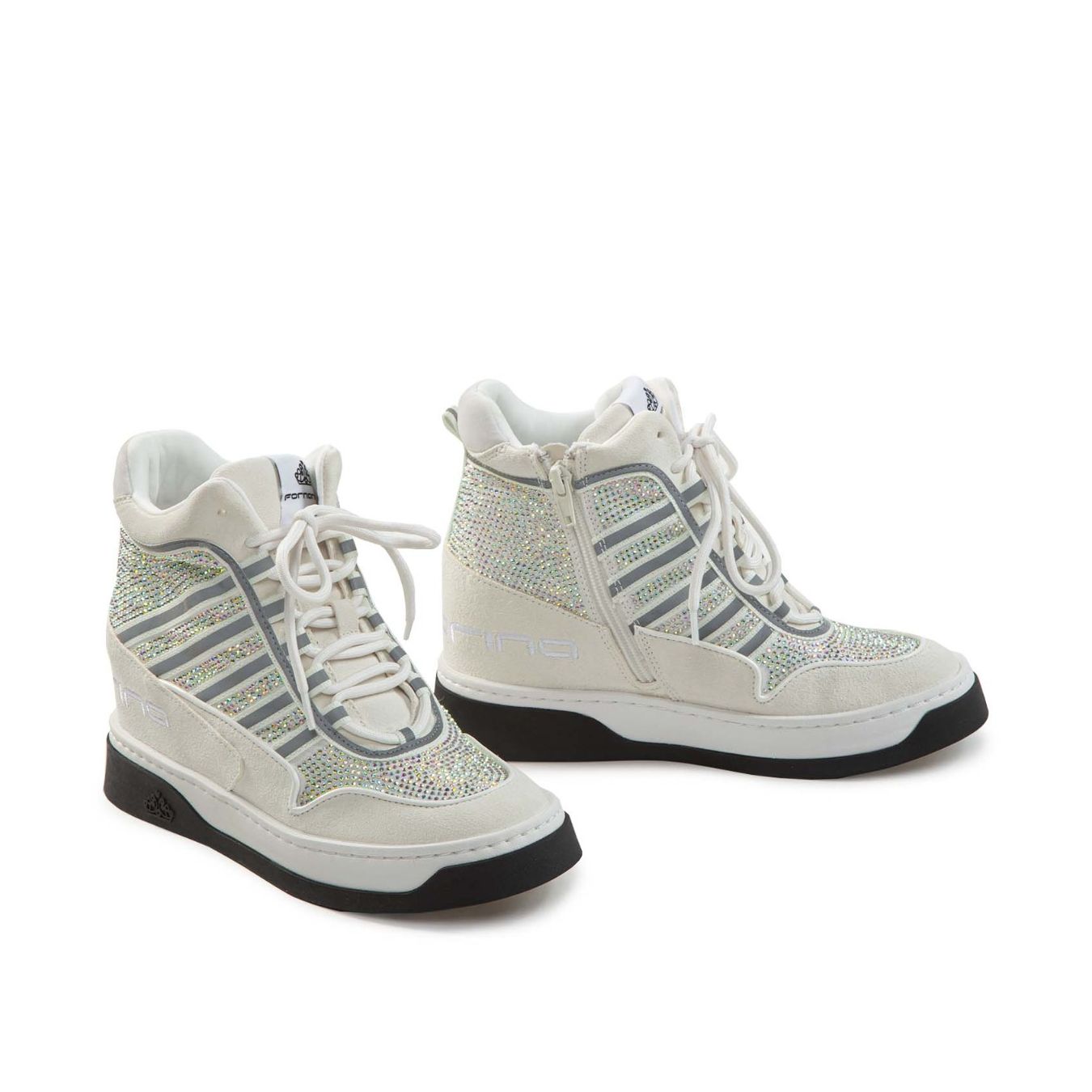 stivaletto DAISY STRASS bianco  zip