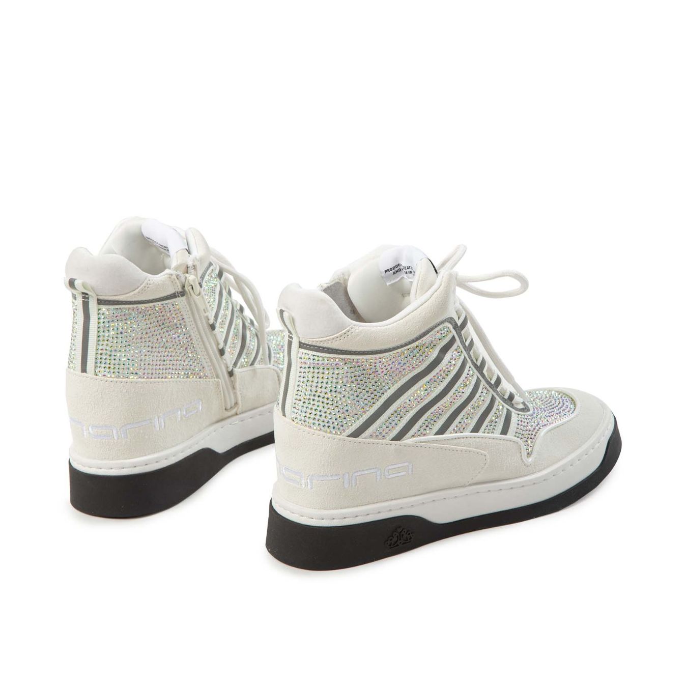 stivaletto DAISY STRASS bianco  dietro
