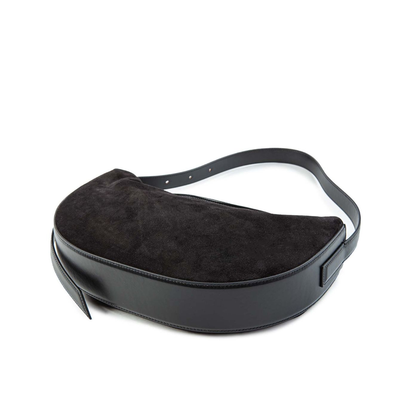 gava monospalla OPHELIA in camoscio nero sotto