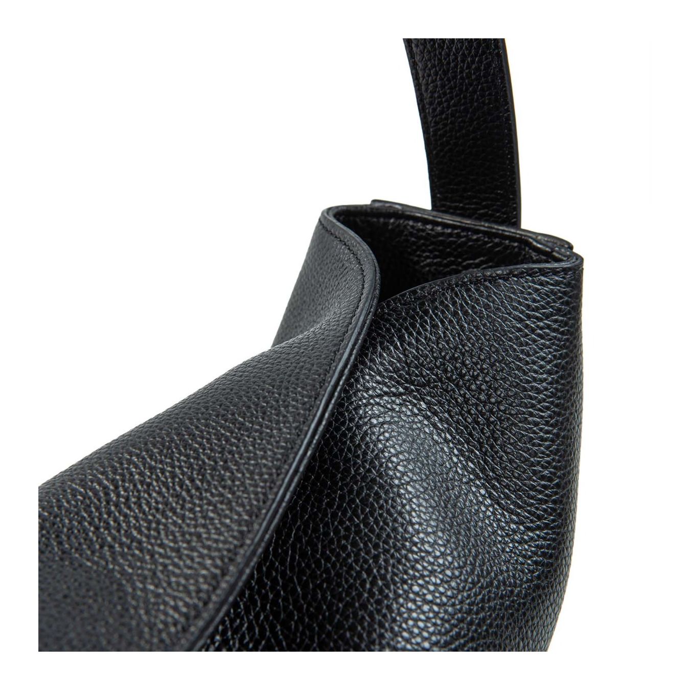 gava monospalla OPHELIA in pelle nera 
