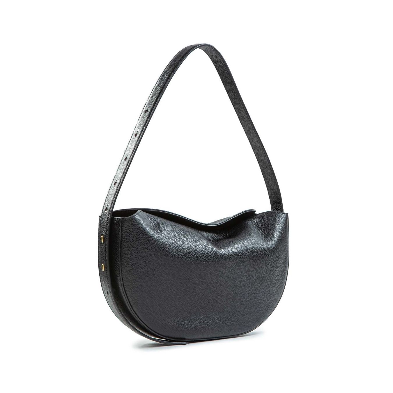 gava monospalla OPHELIA in pelle nera lato
