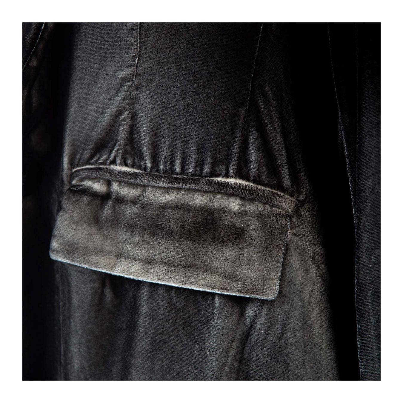 avant toi giacca in velluto sfumato grigio tasche