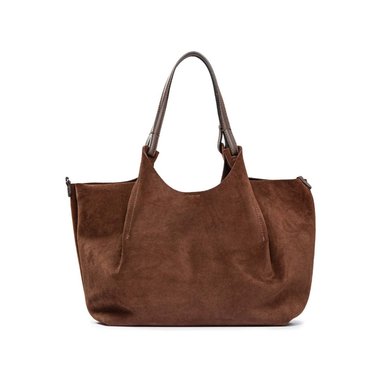 shopper in camoscio marrone dua