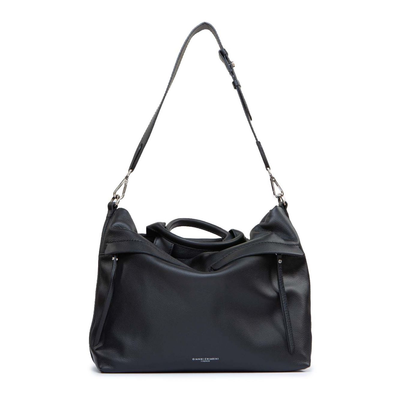 shopper duna in pelle nera