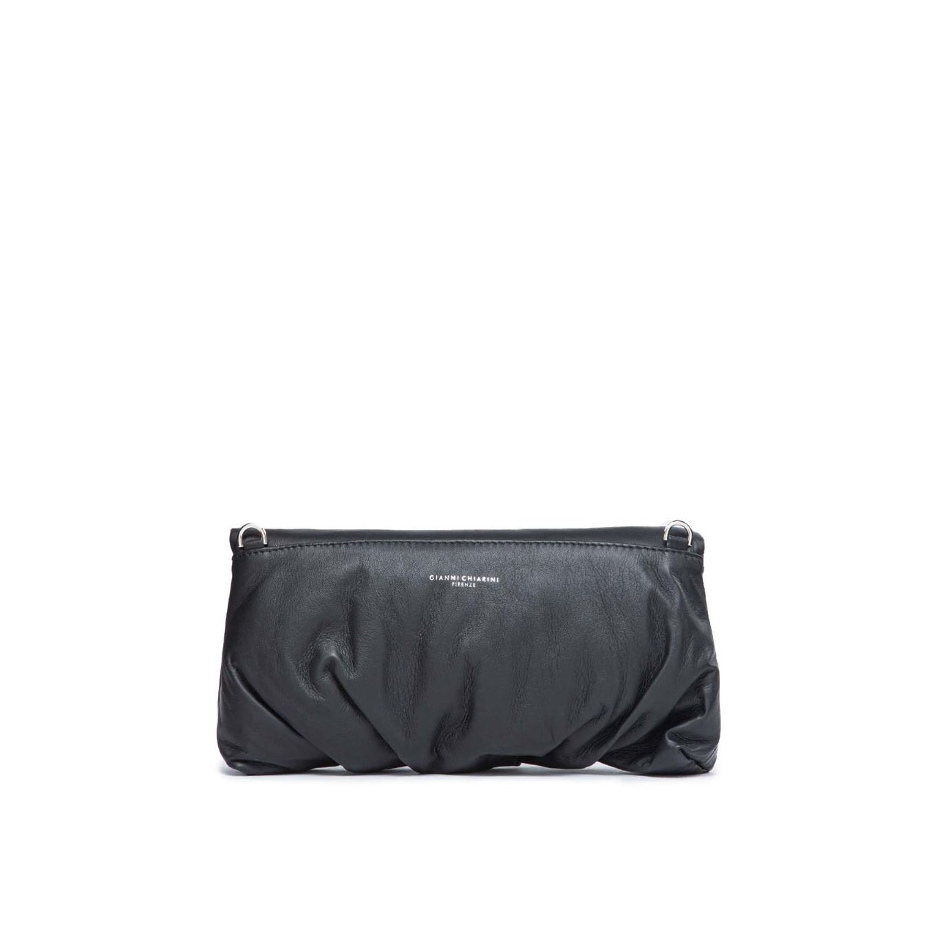 clutch cherry in pelle nera