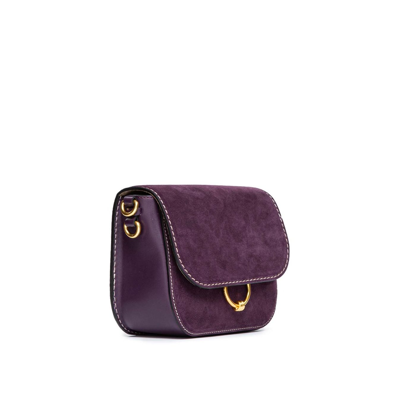 pochette camoscio viola meg