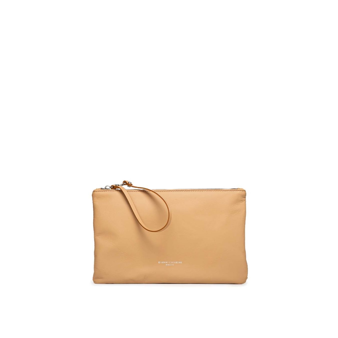 Gianni Chiarini Shopper Marcella Effetto Paglia Argento Clutch