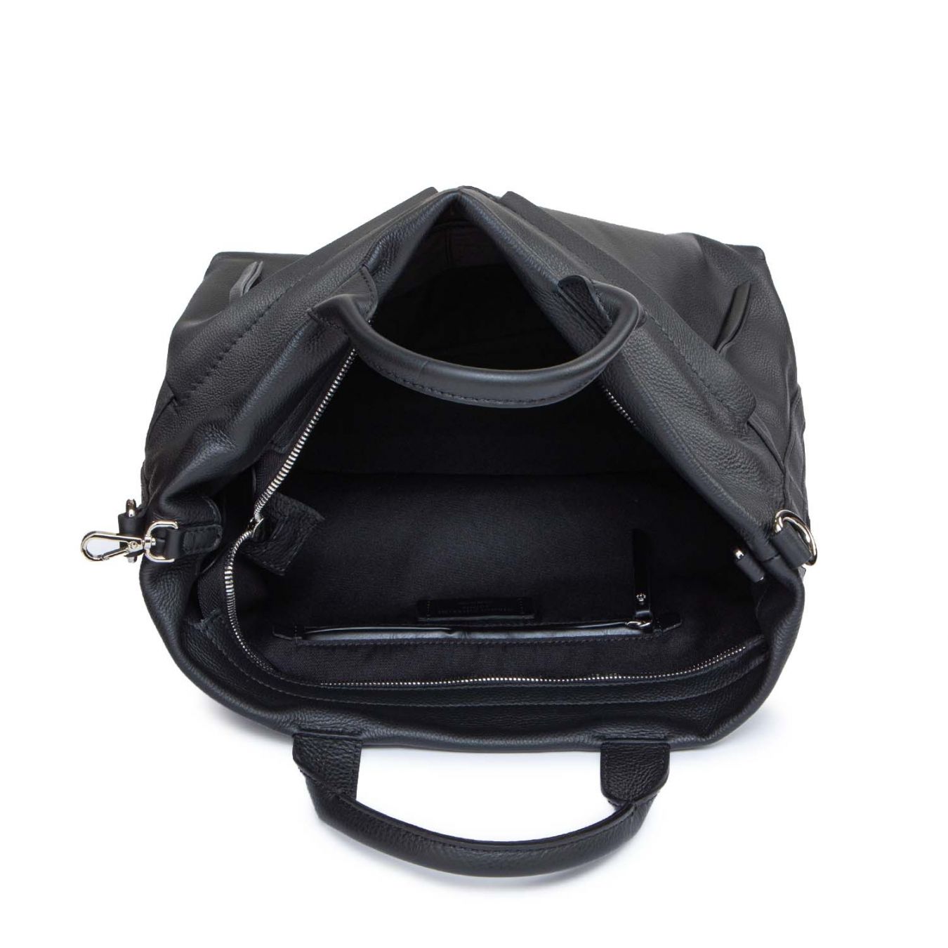 shopper duna in pelle nera