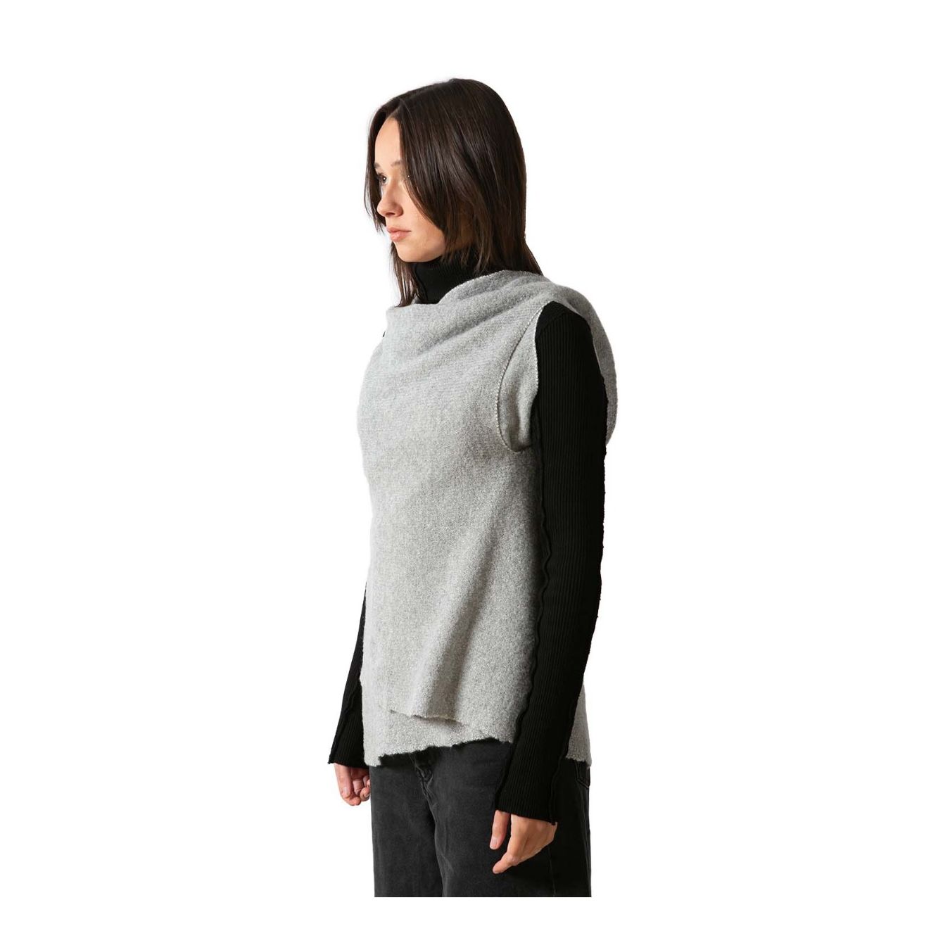 gilet MOSCA grigio lato