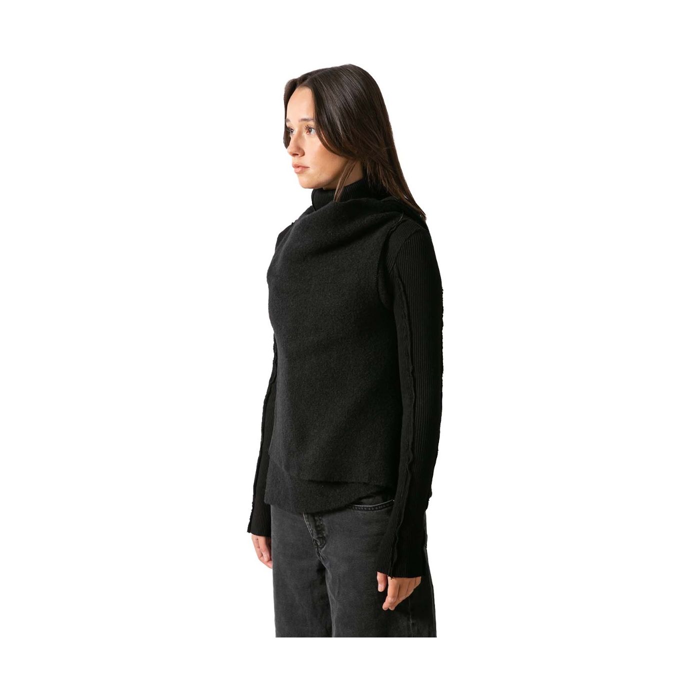 gilet MOSCA nero lato