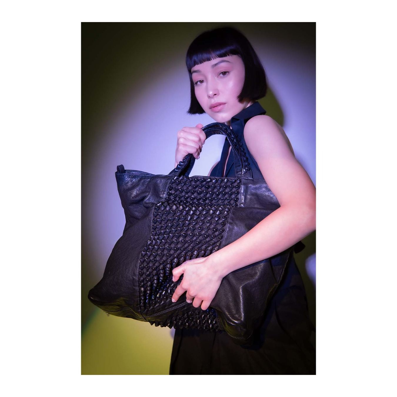 shopper BRIGIDA in pelle nera