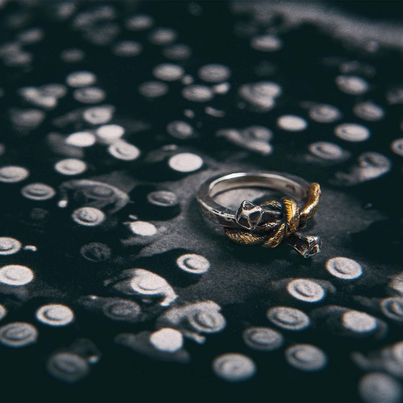 anello nodo argento e bronzo