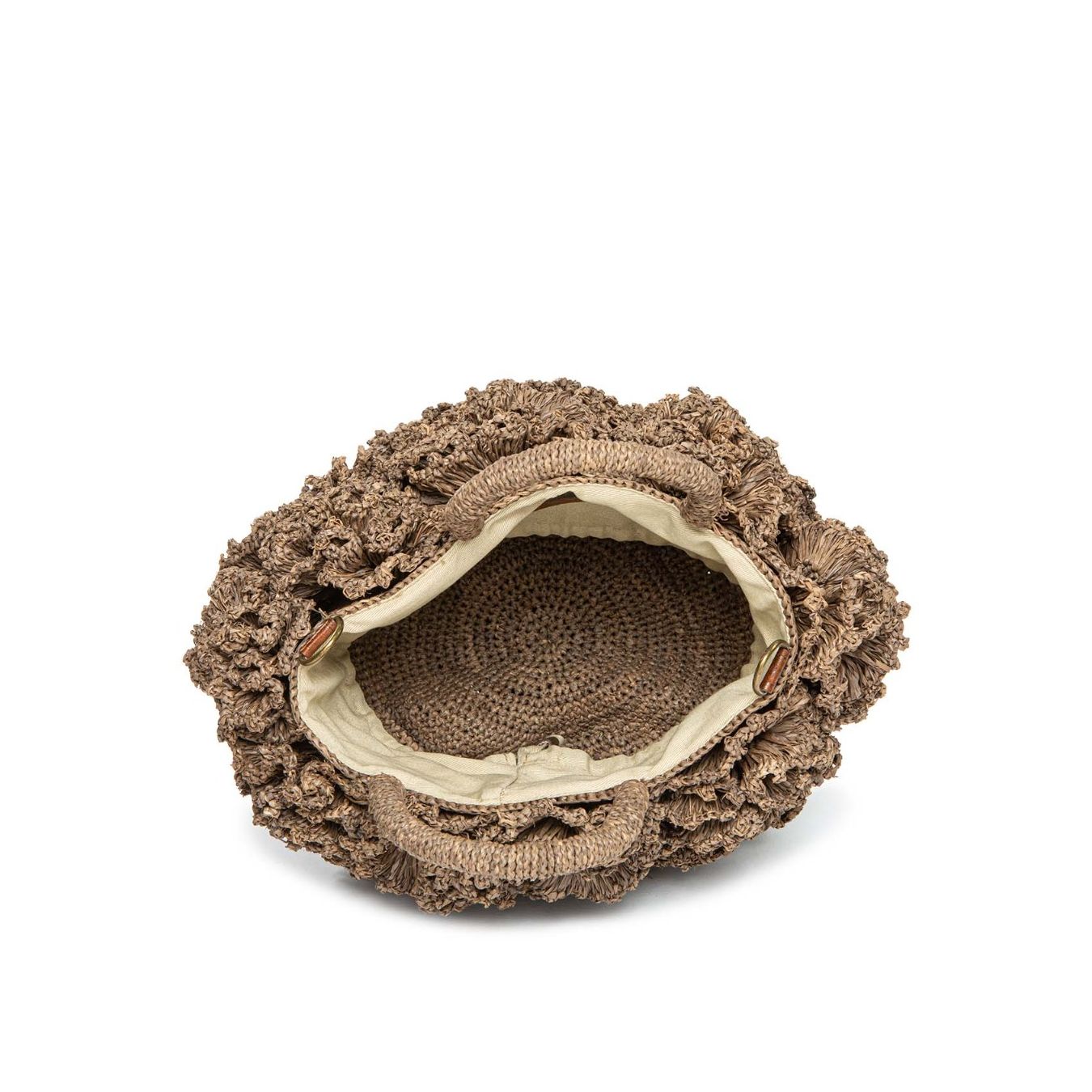 ibeliv shopper CORAL in paglia interno