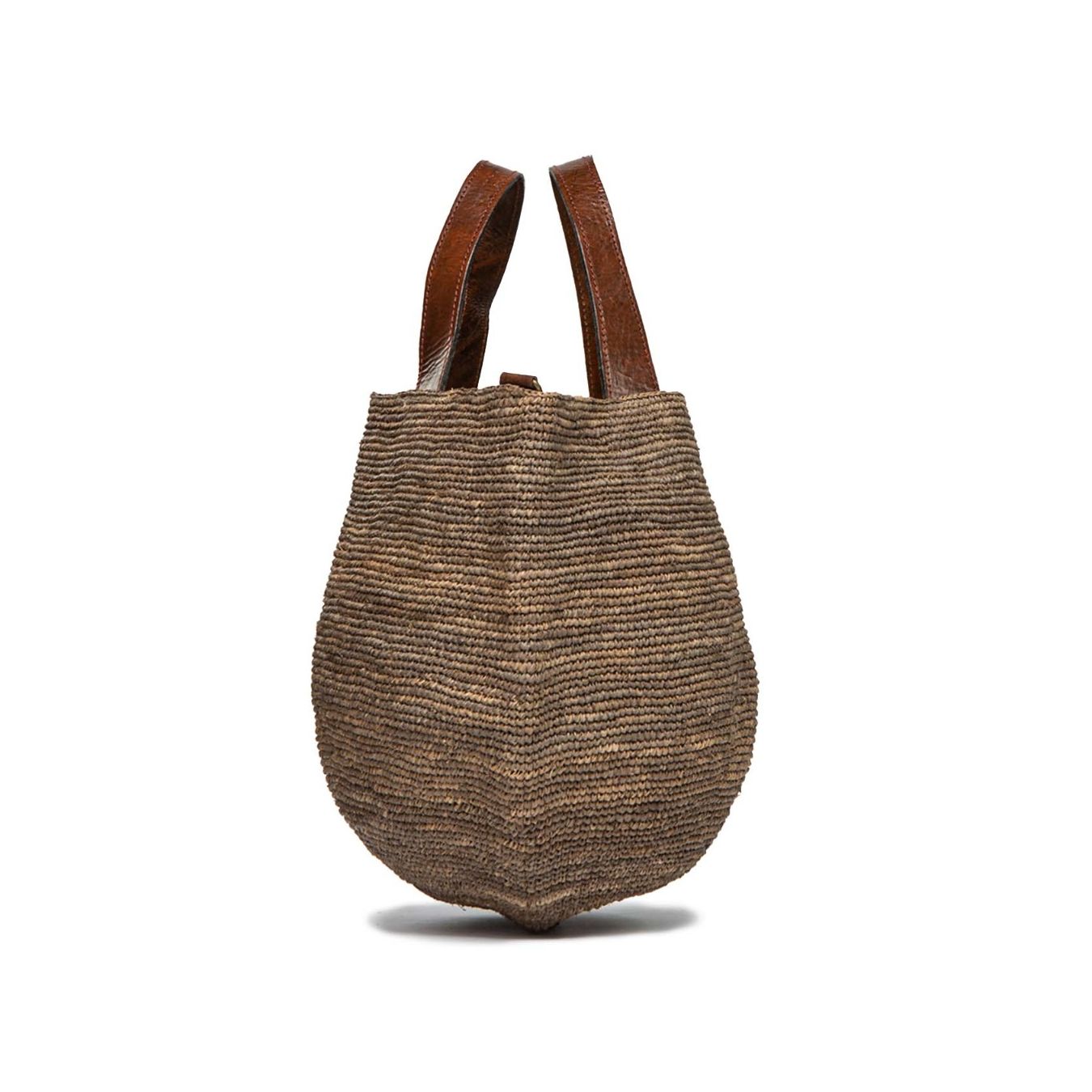 ibeliv shopper MIROZY in paglia dark tè  borsa donna